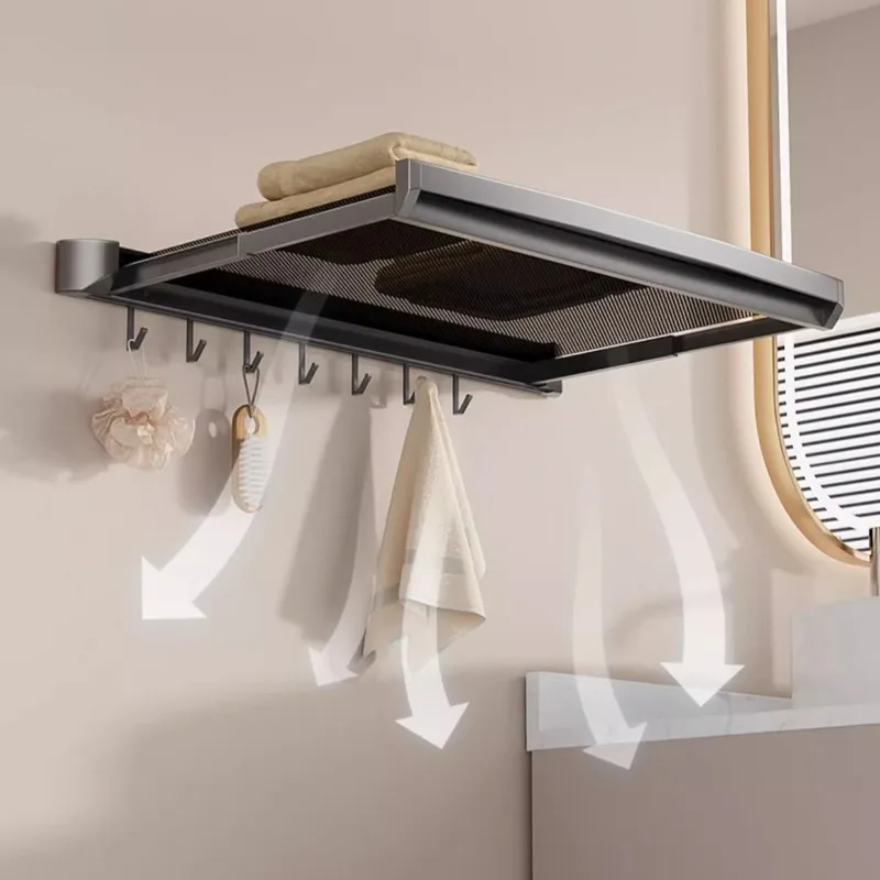 Folding Hanger Towel Racks Convenient Household Brief Load-bearing Bathroom Wall Towel Rack Storage Bathroom Accessories