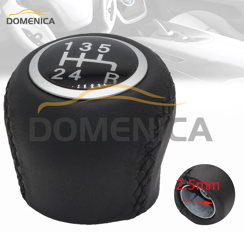 New Leather Car Gear Shift Knob for Fiat Grande PUNTO EVO PUNTO 2012 Shfiter Lever Handball 5 Speed Car Styling Accessories