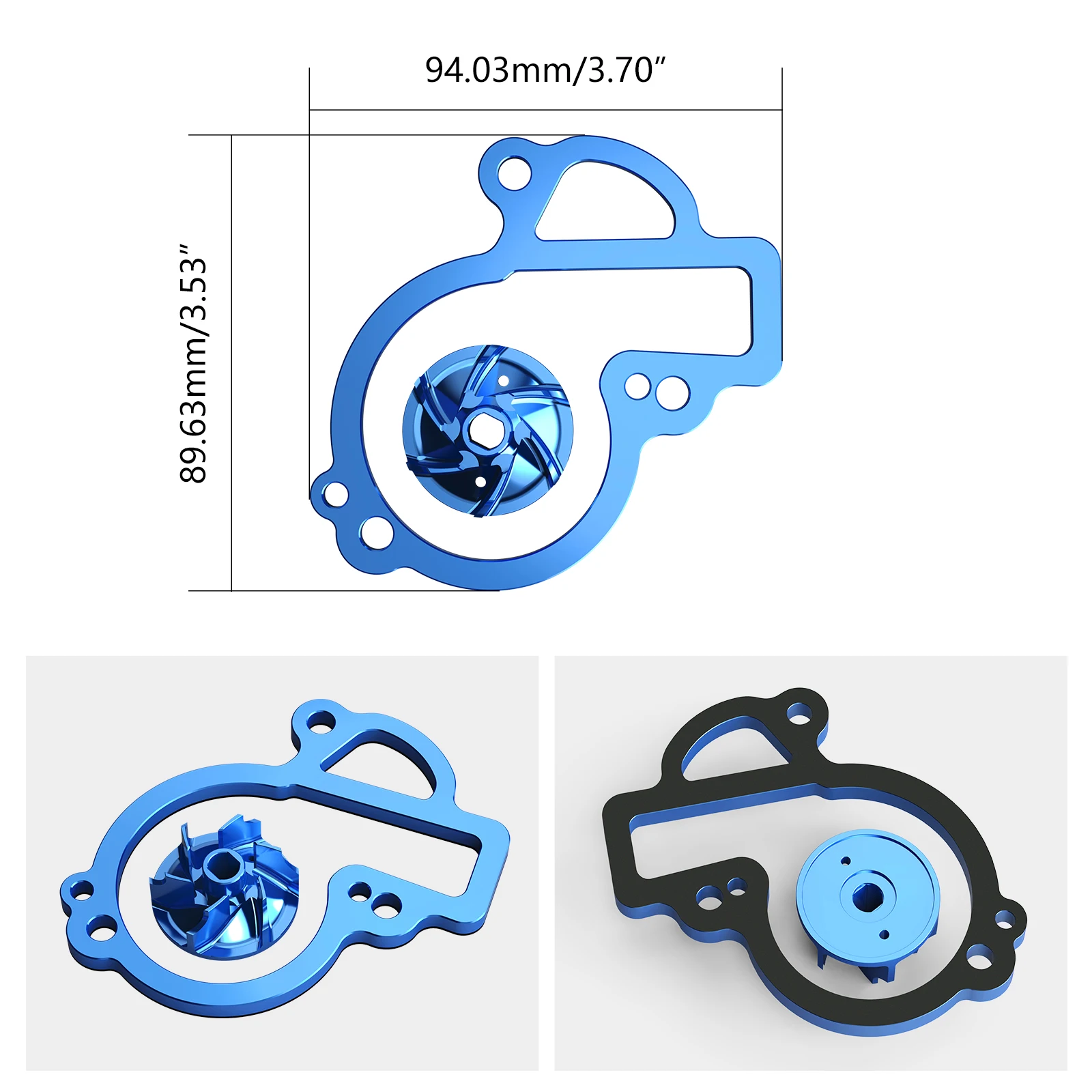 NICECNC For Husqvarna FC FS 450 2016-2024 2023 FE450 FE450S FX450 FR 450 RALLY FE 501W Oversized Water Pump Impeller Cooler Kit