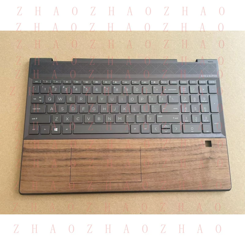L+ FOR HP ENVY X360 15-DR 15-DS C Shell Keyboard Wood Grain Backlight