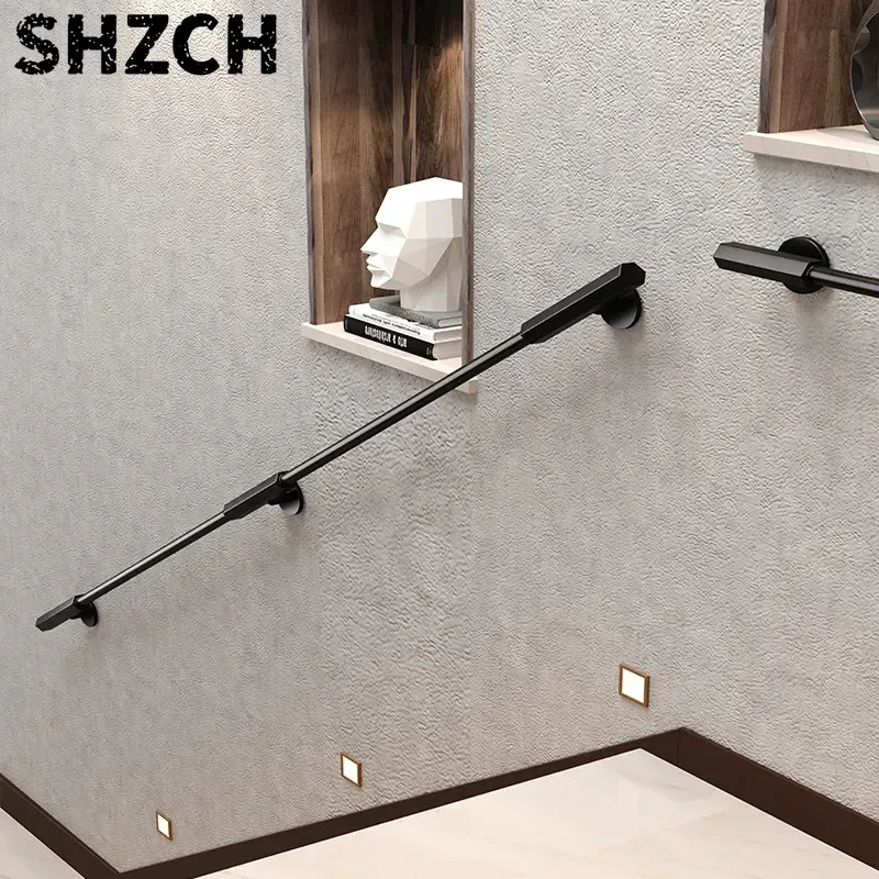 Wrought Iron Stair Handrail Safety Grab Rail Anti Slip Support for Elderly Hospital Corridor Indoor Outdoor Wall Mount 계단 난간