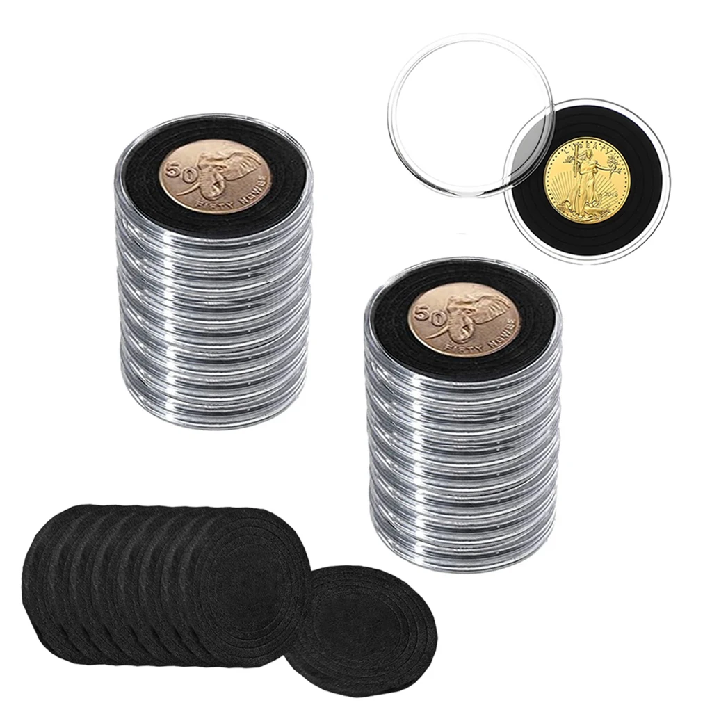 10 Capsules De Protection Pour Pièces – Supports Avec Joints Mousse, Diamètres 17 à 40 Mm, Boîtier Acrylique Pour Collectionneurs
