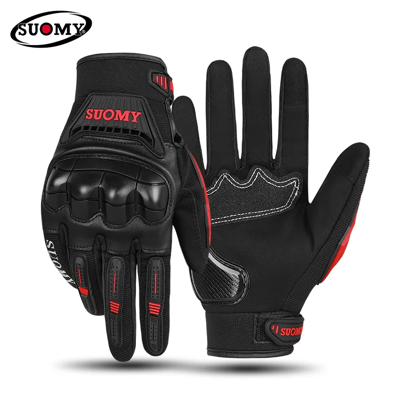 Nuovissimo SUOMY Guanti da moto in rete estiva Uomo Donna Guanti da motocross traspiranti per moto da corsa Guanti touch screen