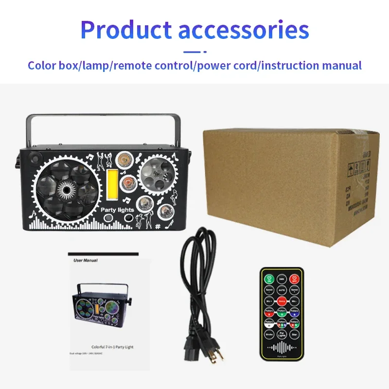 ديسكو كشاف إضاءة للحفلات التحكم عن بعد عرض ليزر ستروب DMX RGB لحفلة عيد الميلاد بار الدورية LED أضواء تأثير المرحلة