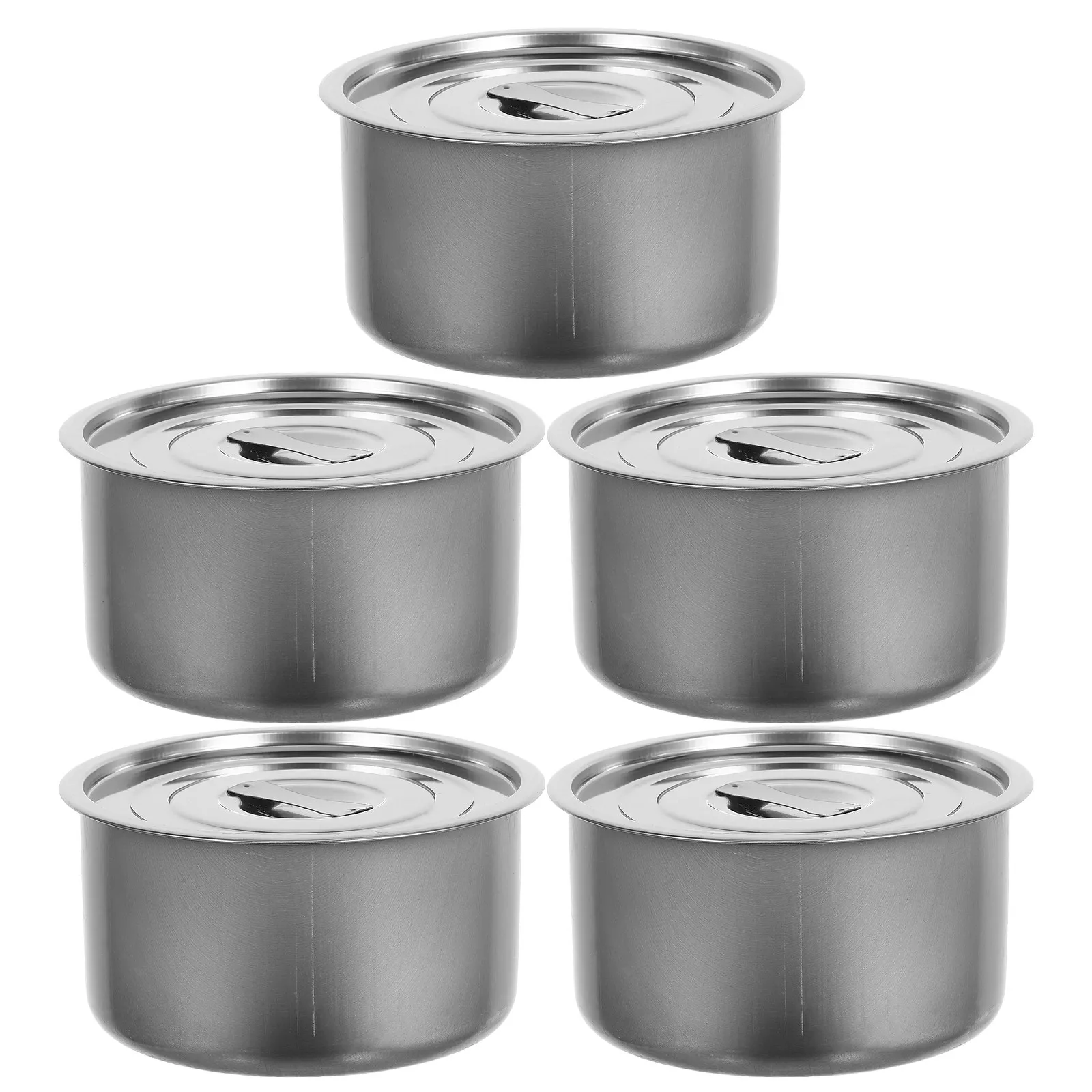 

5Pcs Stainless Steel Steam Bowl Compact Heat Resistant Small Steaming Cup for Custard Pudding Sauce Dipping Appetizer Soup Rice
