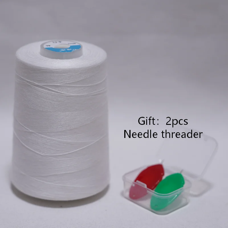3000/8000 Yards Polyester 402 Nähgarn in verschiedenen Farben mit zusätzlichem Nadeleinfädler für Flachnähen, Overlock und Stickerei