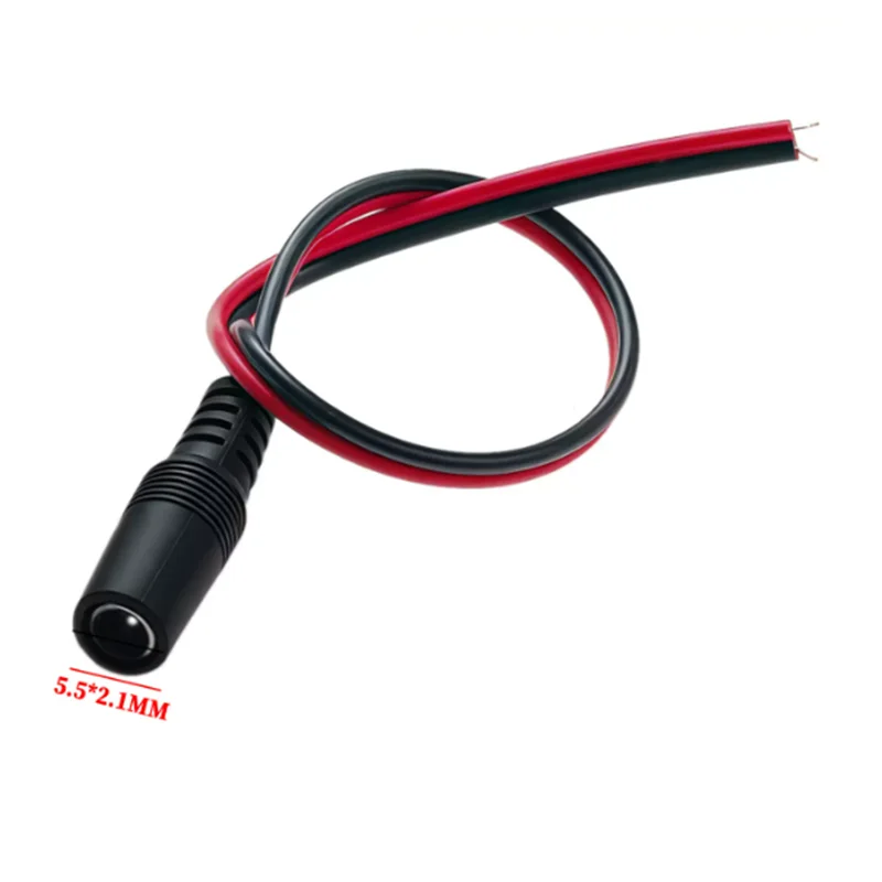 5pcs 10pcs 5.5x2.1 mm Male Female Plug 12V DC Power Pigtail Cable Jack for CCTV Camera Connector Tail Extension 24V DC Wire