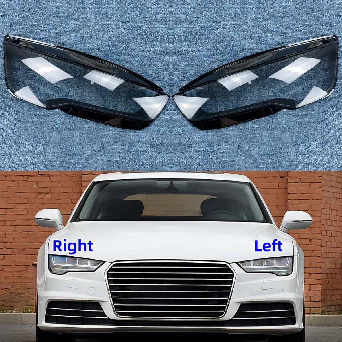 

For Audi A7 2015 2016 2017 2018 Accessories For The Car Replace A Transparent PC Lights Shell Headlights Glass