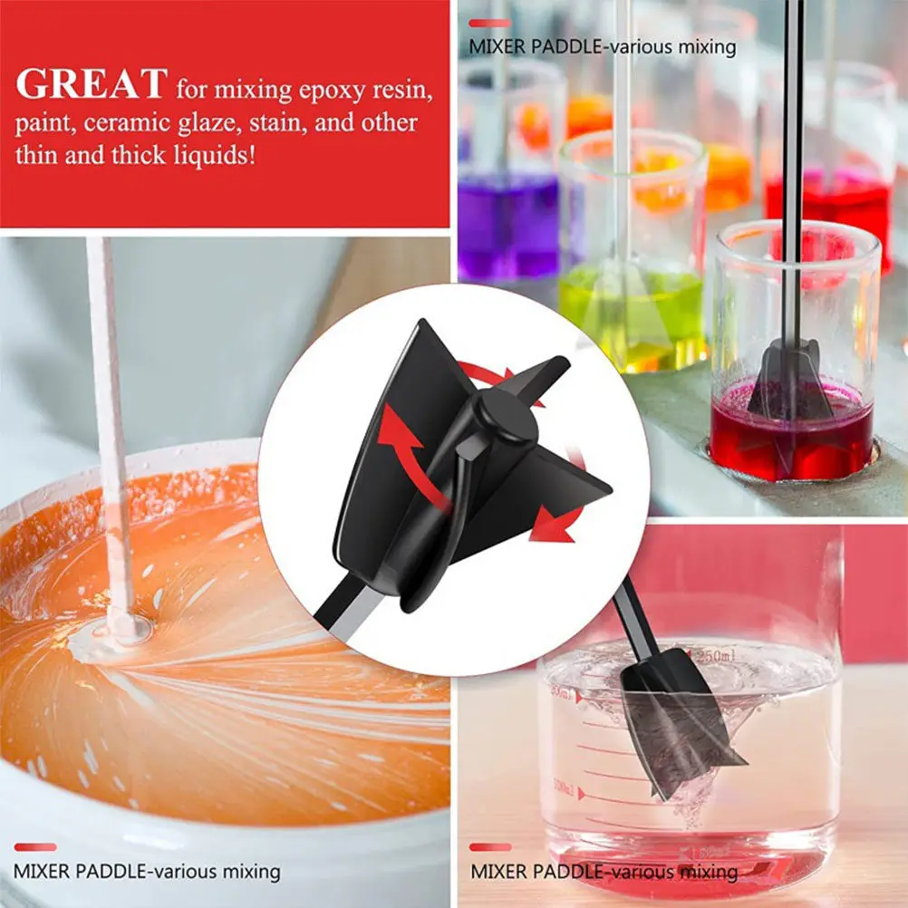 

1Set Paint Stirrer for Drill Resin Epoxy Mixer Paddles Premium Plastic Construction Smooth Finish Long-Lasting Use No Mess