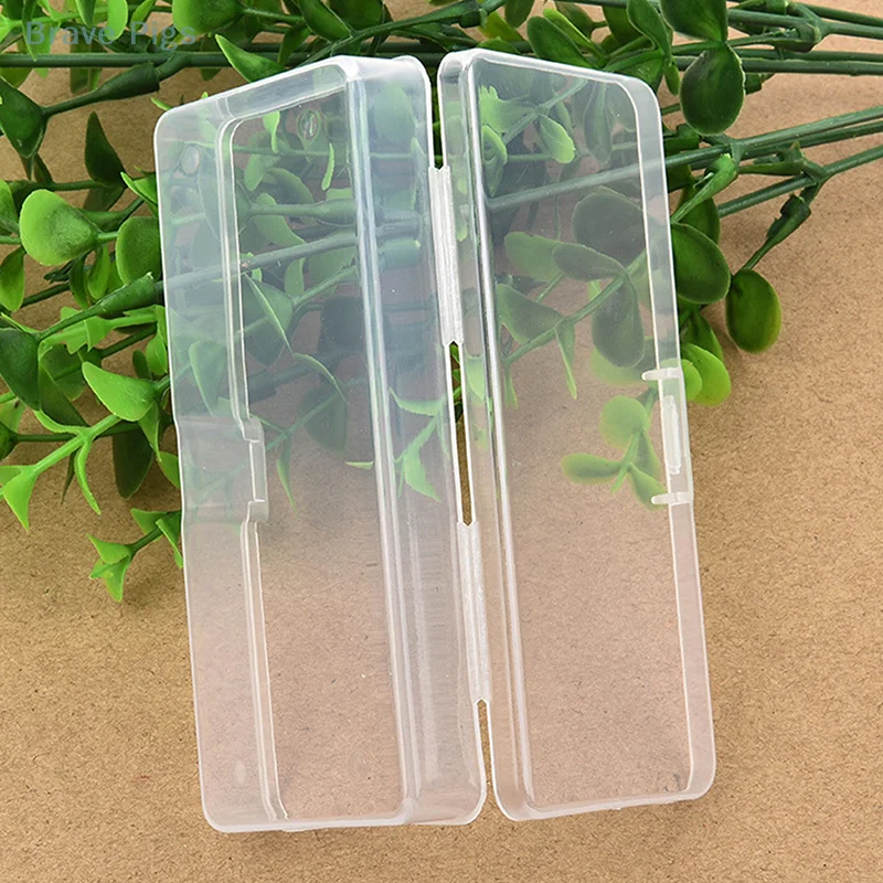 1PC Transparent Plastic Storage Box Sauce Bottle Fruit Fork Storage Box Empty Storage Box Jewelry Rectangle Case