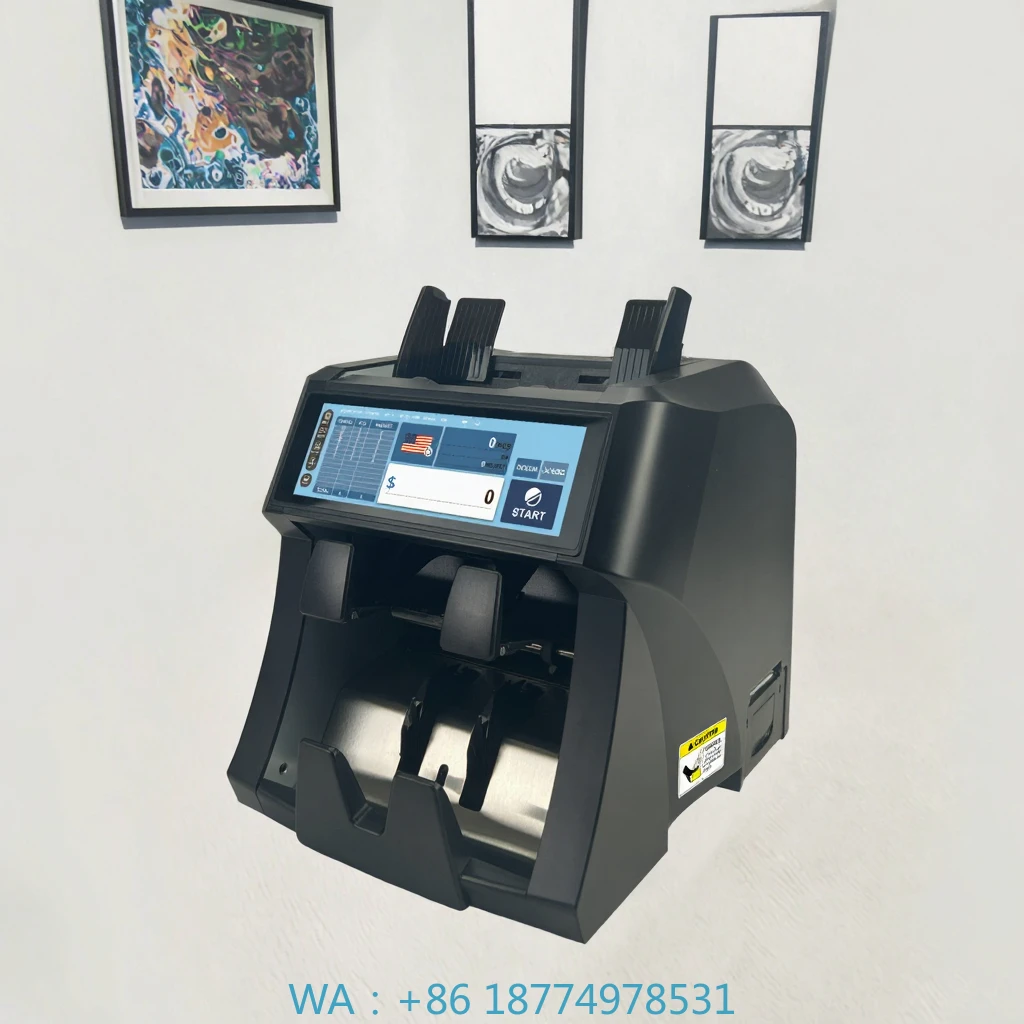 

Сортировщик двойных нот CIS, подсчет кассовых наличных в искусстве, 2025 год, новейший счетчик денег XD-450Q, 7,84 дюйма, полный детектор сенсорного экрана