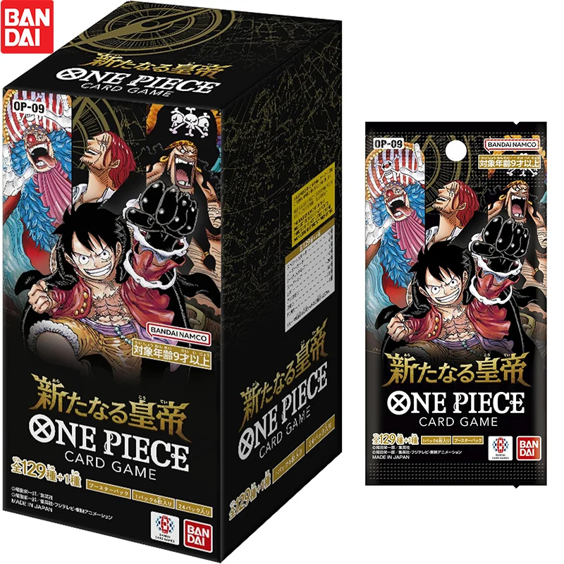 

Original Bandai OP-09 One Piece The New Emperor Card Game Box Packaging 6 Cards Per Pack X 24 Packs TCG Card