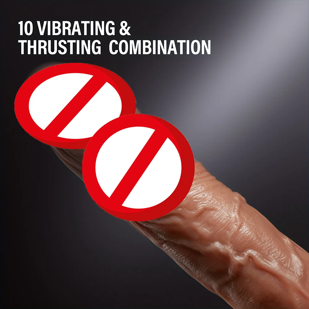 10Frequency Vibrating & Telescopic Baseball Bat Dildo Fully Automatic Simulation Device for Powerful Female Masturbation Women