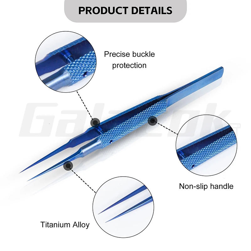 Titanium Alloy Precision Tweezers for Electronic Repair Non-magnetic Fine-point Forceps for Motherboard Fingerprint Detection image 4