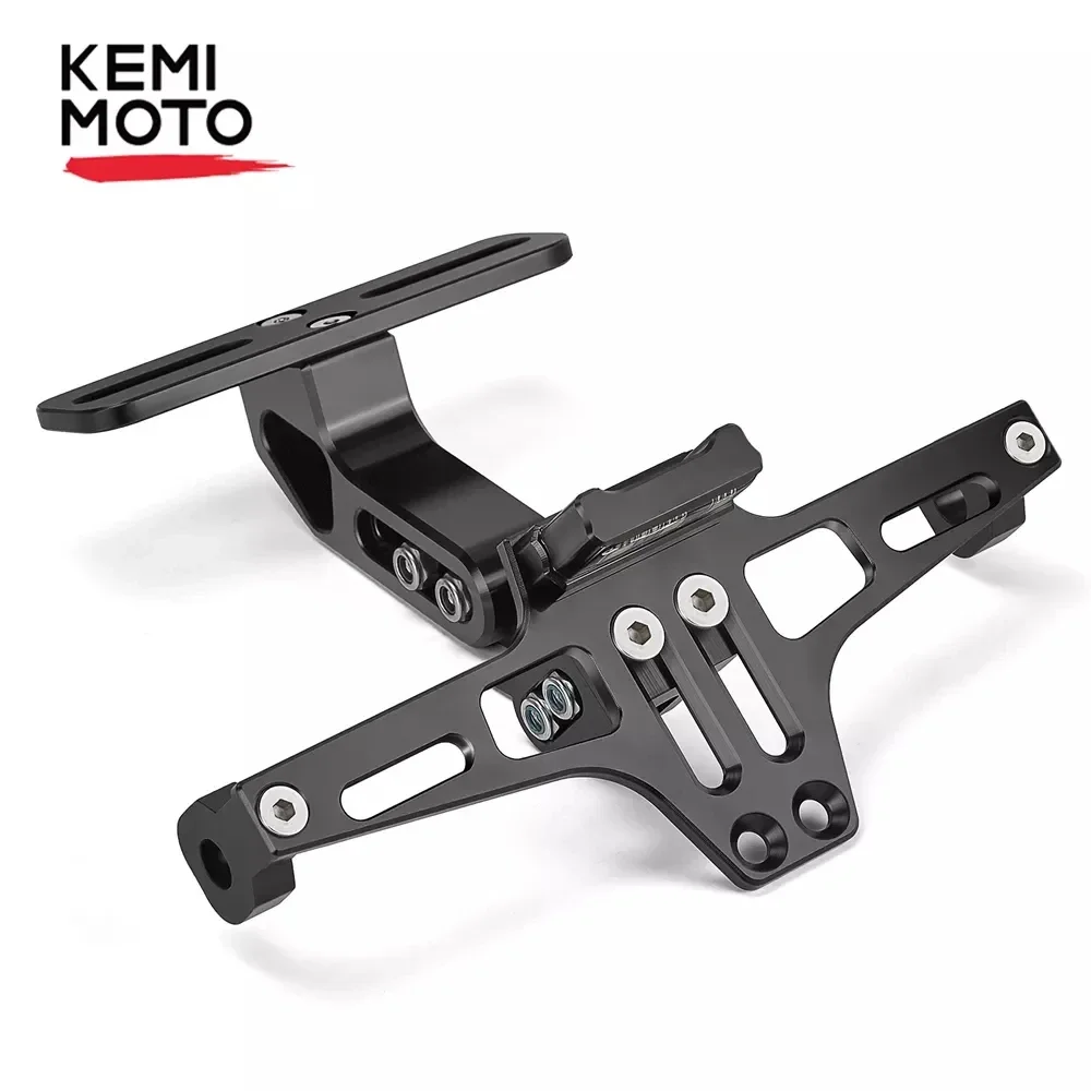 

KEMiMOTO Motorcycle License Plate Holder Adjustable Bracket Fender Eliminator with LED Turn Light For BMW R1200GS R1250GS F800GS