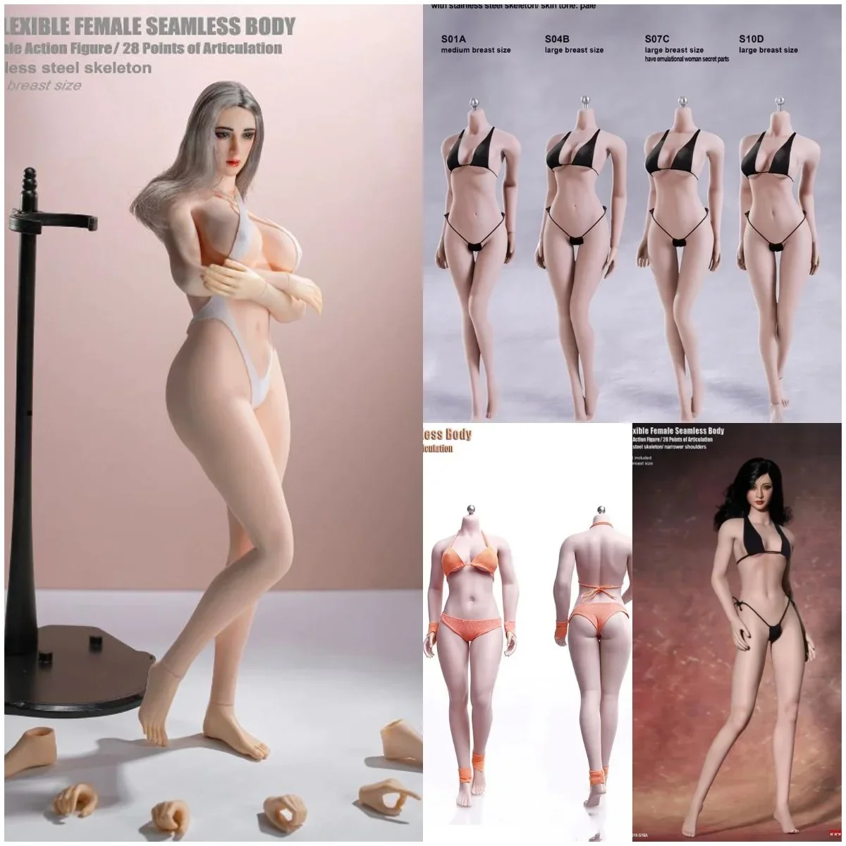 

Tbleague S10D S12D S18A S19B S21A S22B S34A S35A S42A S43A S46A S47A S51A Phicen 1/6 Female Seamless Action Figure Doll 12" Body