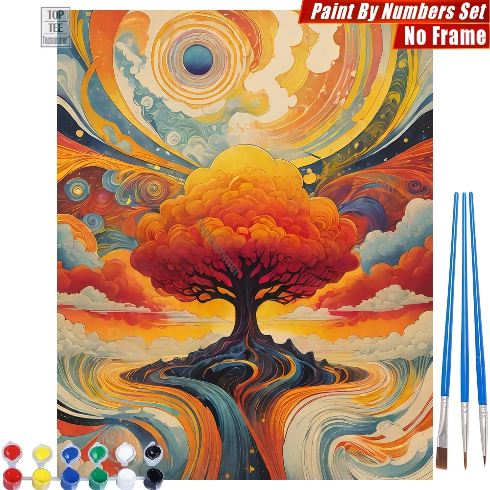 

Набор для рисования по номерам «Яркое дерево жизни» — Набор для семейного творчества «Яркое дерево жизни», рождественский подарок для девушки