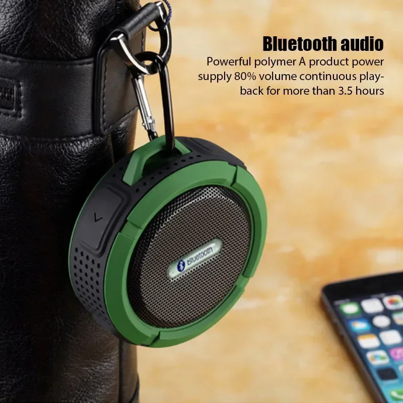 mini car subwoofer small speaker Portable Bluetooth speaker waterproof wireless hands-free speaker outdoor suction cup