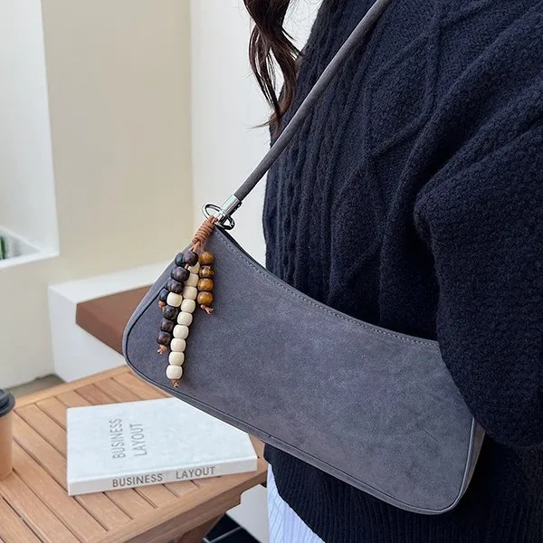 2025 جديد خمر حقيبة الساتان المرأة حقيبة كتف ريترو بولي Crossbody محفظة موضة الرغيف الفرنسي يده حمل ضوء ركاب عادية #3