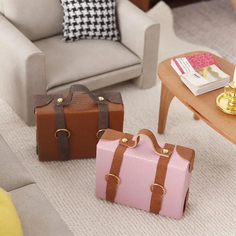 1:12 Dollhouse Miniature Briefcase Suitcase Model Decor Toy Doll House Accessories