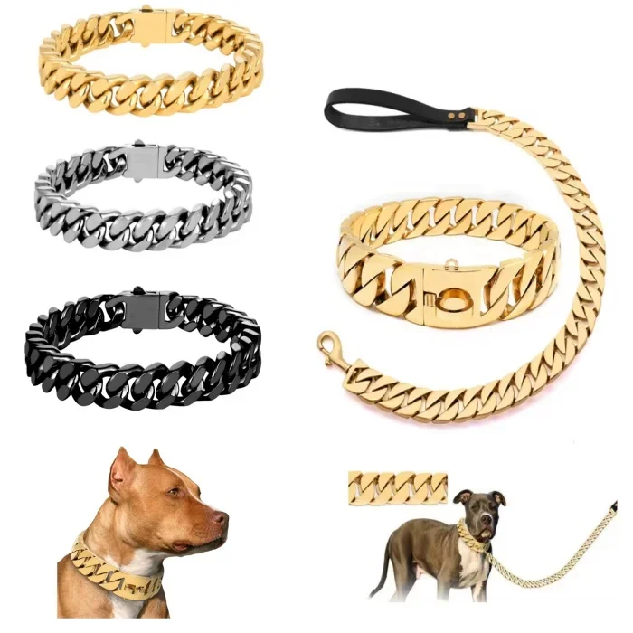 

outdoor metal chain link do dog/cat chain diamond collar crystal dog collar