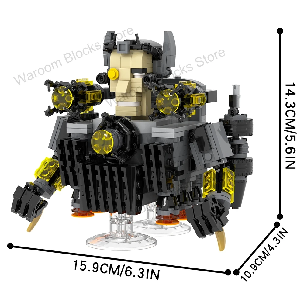 MOC1590 577Pcs Skibidi Toilet Bricks G-Man 5.0 Horror Anime Figure MOC Building Block Toys For Children Adult Friends Gift Medol