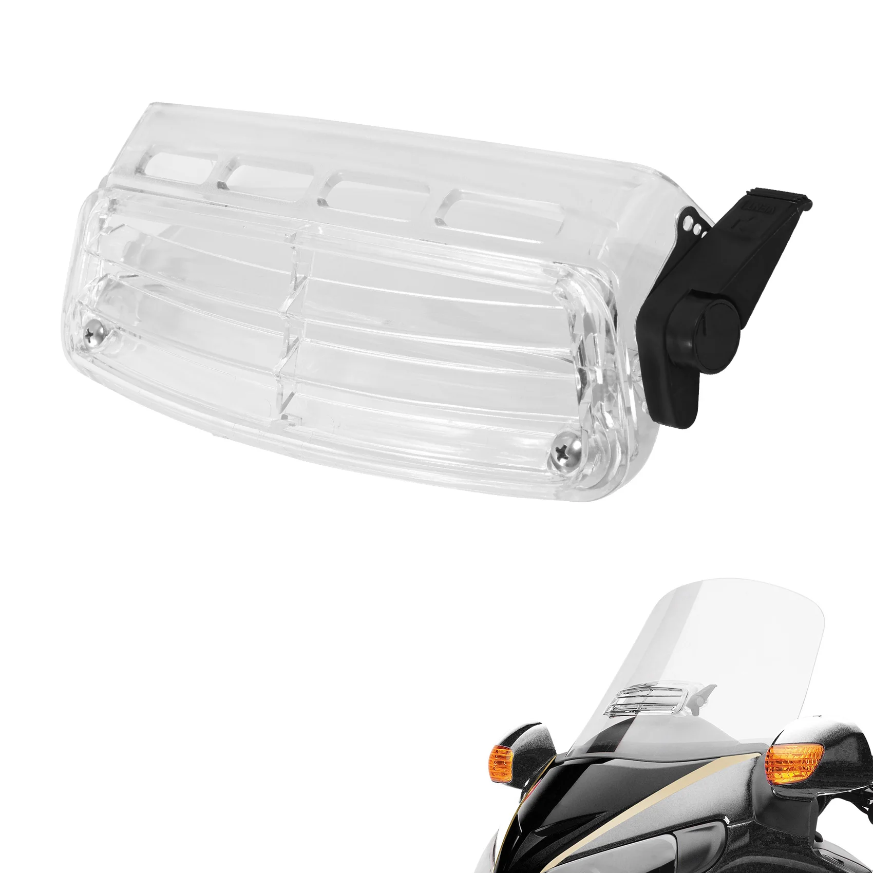 Motorcycle Windscreen Windshield Fresh Air Flow Vent For Honda Goldwing GL1800 2001-2017 2016 2015 2014 2013 2012 Smoked Clear