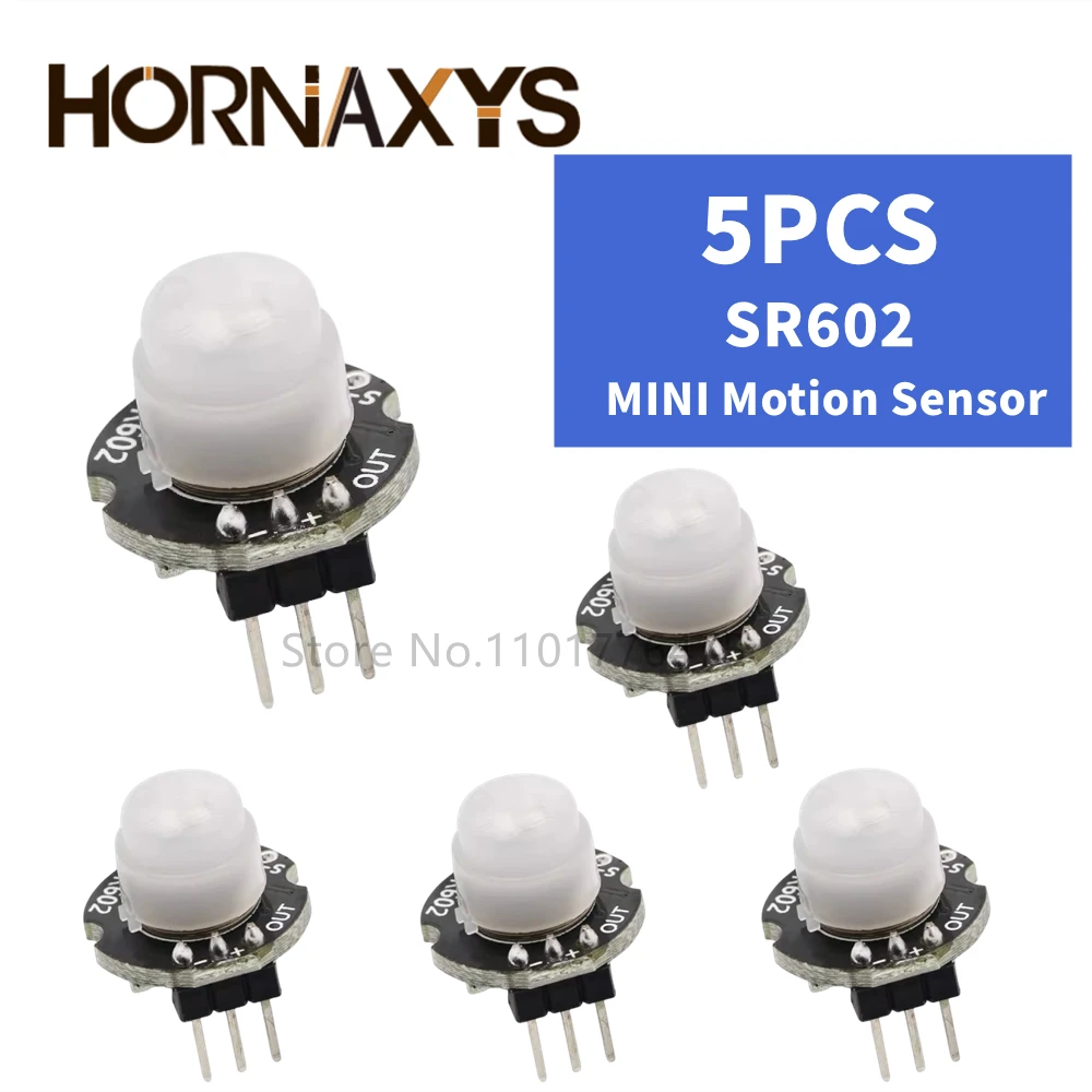 5/10pcs/MINI Motion Sensor Detector Module SR602 Pyroelectric Infrared PIR kit sensory switch Bracket for arduino Diy With lens