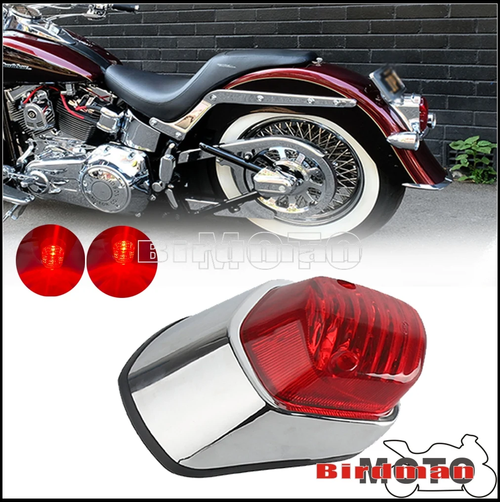 12V Motorcycle Taillight Rear Running Brake Stop Lamp For Honda Shadow Sabre 1100 VT1100C2 VT400 VT750 Kawasaki Vulcan 650 900