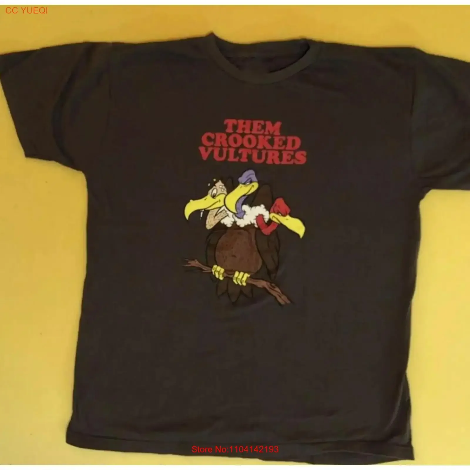 

Футболка с группой Concert Them Crooked Vultures 2009, забавная черная футболка S 5XL, винтажная стильная универсальная графическая мужская слегка