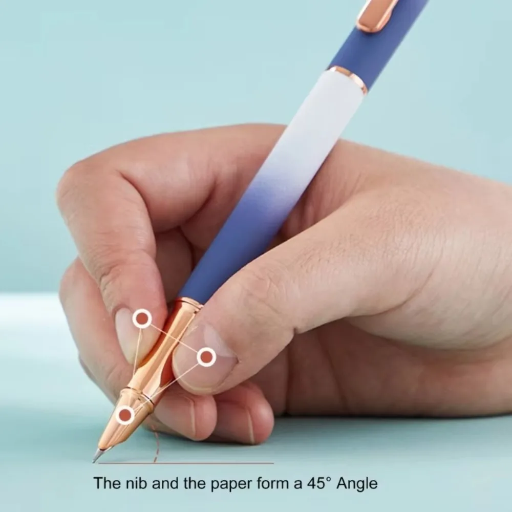 New 0.38mm Tip Fountain Pen Replaceable Ink Sac Colorful Neutral Pen Erasable Calligraphy Ink Pens Writing Drawing Tool