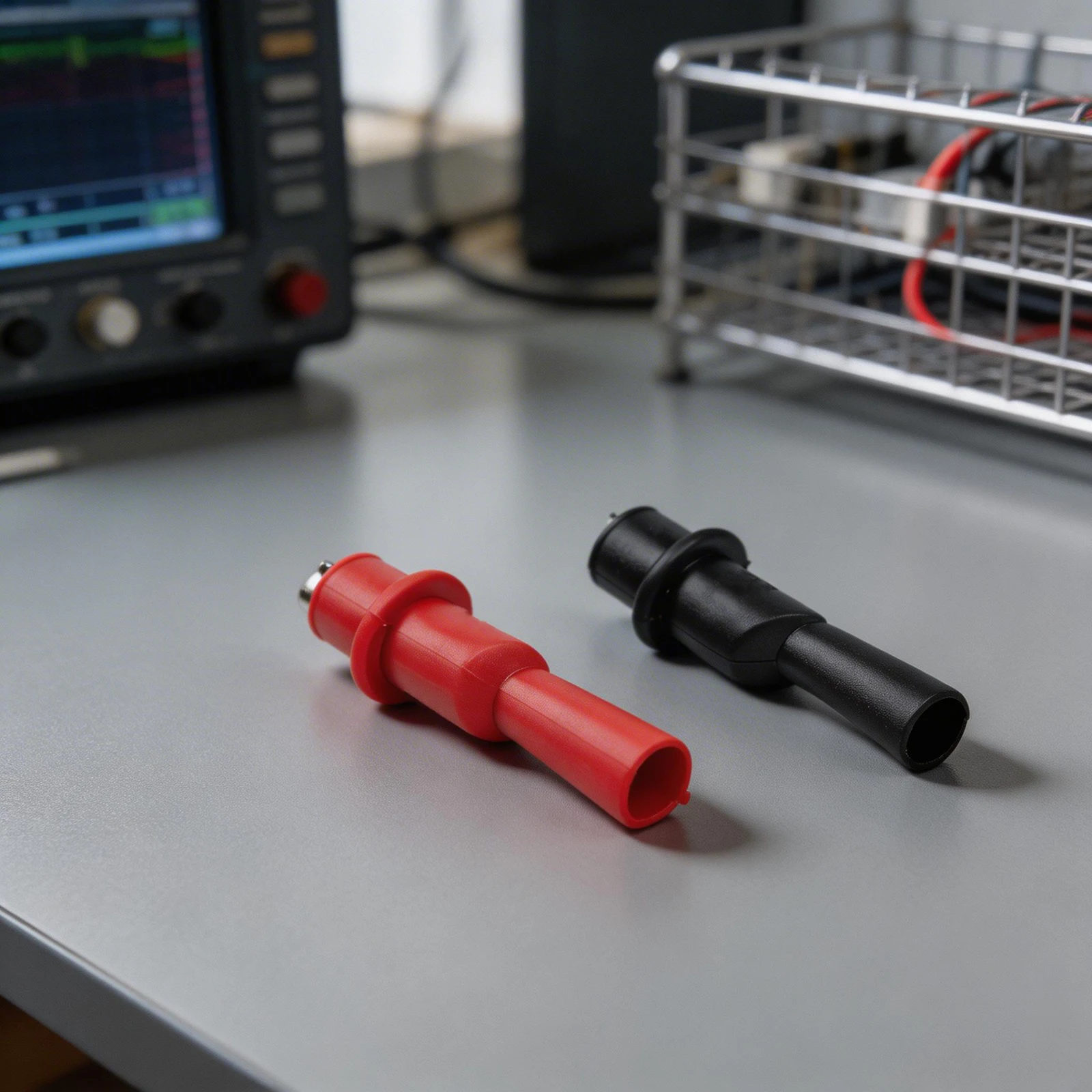 1 Pair Crocodile Clips 1000V 10A with 10mm Opening and Standard 2mm Probe Compatibility for Industrial Testing Tasks