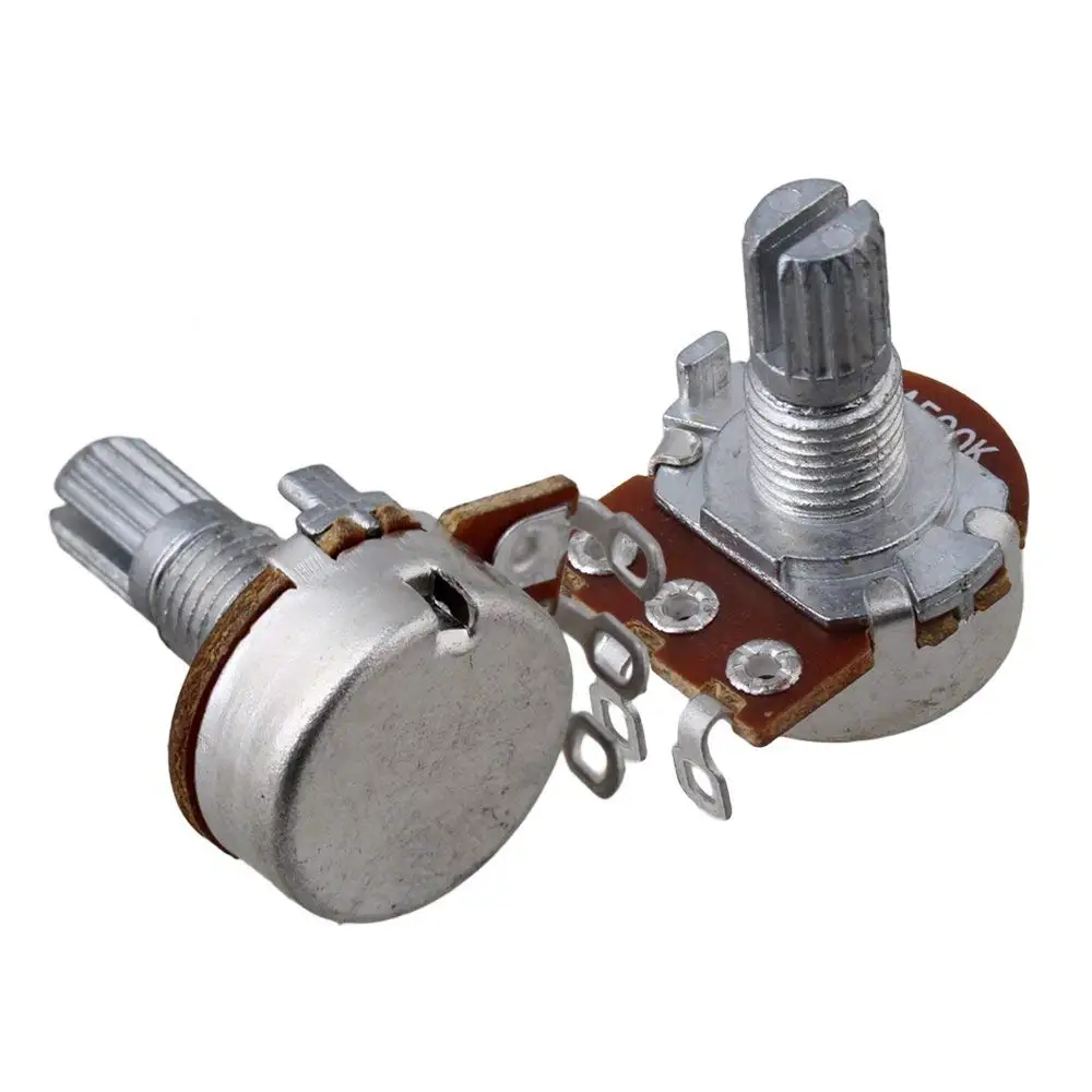 10PCS A500K 16mm Base 15mm Shaft Electric Guitar Tone Potentiometer