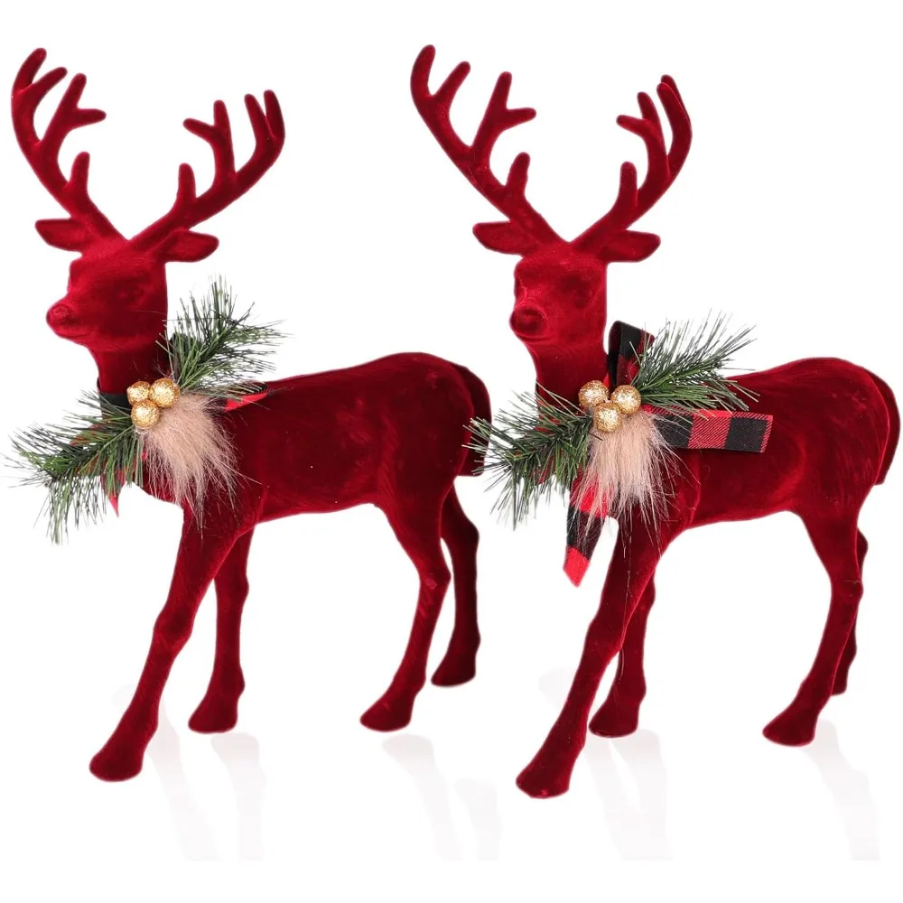 Pair Of Flocked Rei…