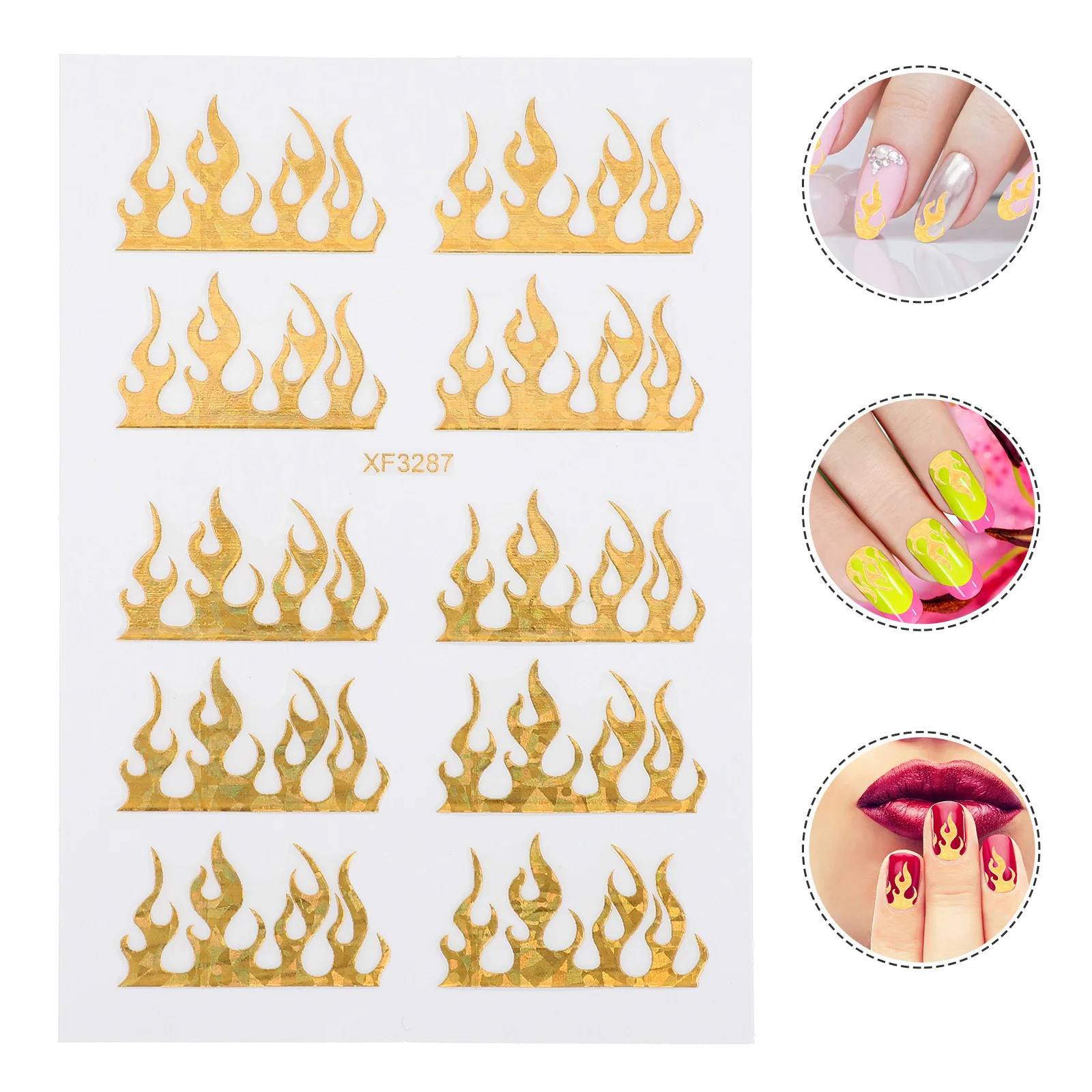 

10 Sheets Halloween Nail Art Stickers Creative Self-Adhesive DIY Manicure Decals Safe Easy Apply Nail Decorations