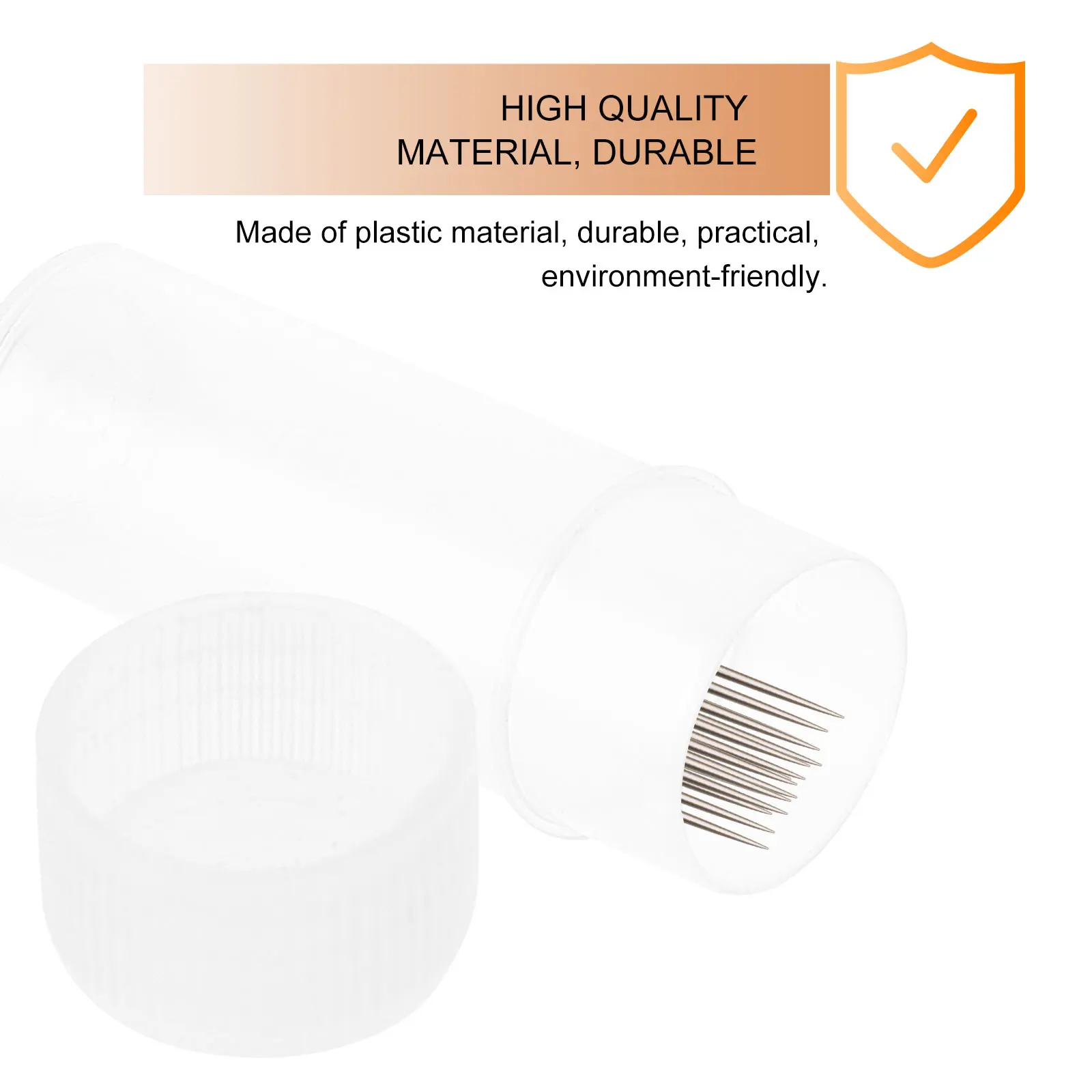 

50 Pcs Needle Bottle Clear Plastic Containers Refillable Cross Stitch Storage Tube Small Parts Beads Jewelry Sewing Embroidery