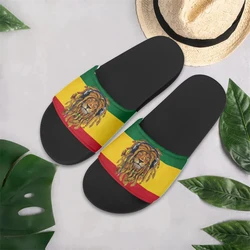 INSTANTARTS Jamaican Flag Reggae Lion Print Women Slippers Anti-Slip Bedroom Sandals Ladies Lightweight Flip Flop Female Slides