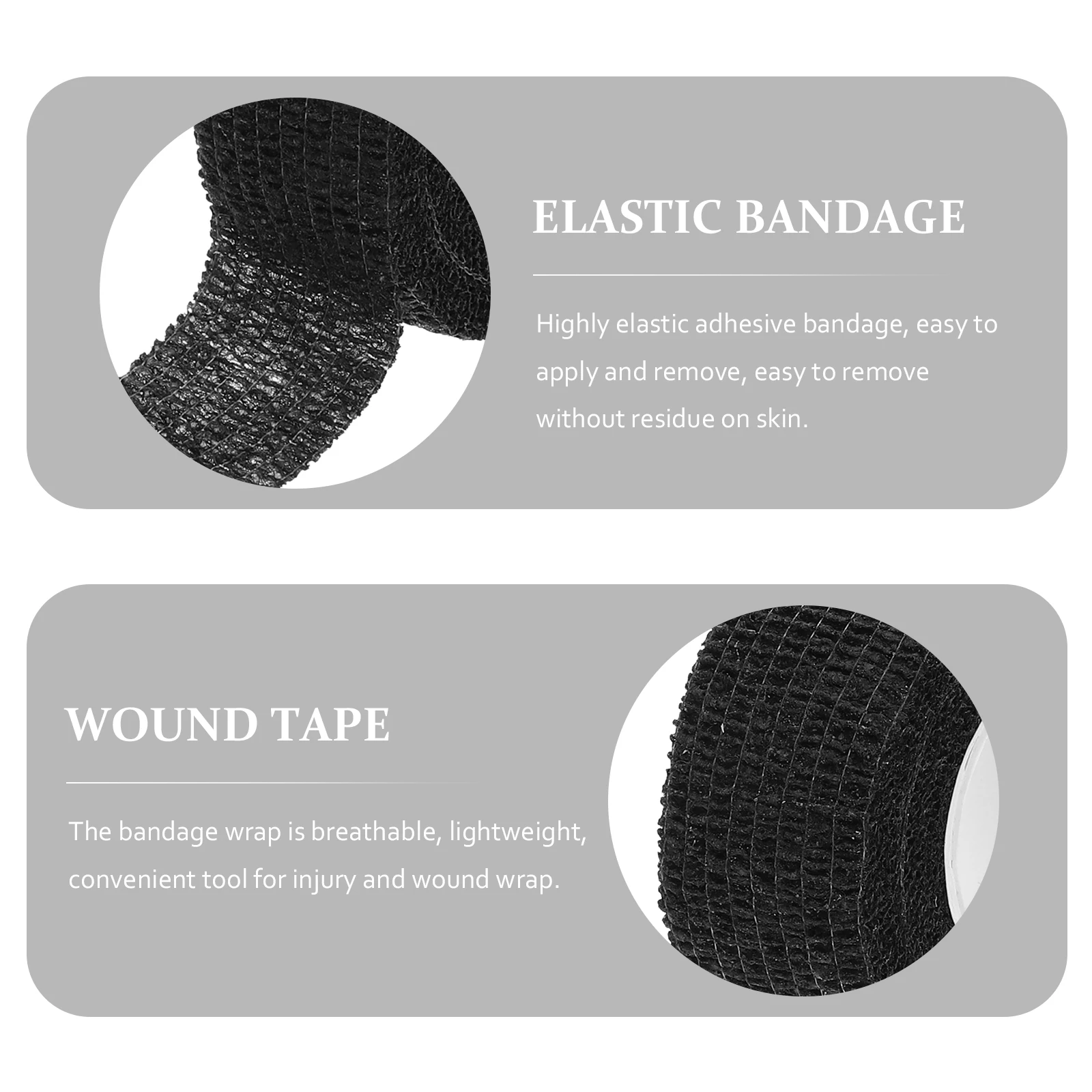 

Elastic Self Adhesive Bandage Wrap Tape Breathable Lightweight No Residue Easy Apply Sports Injury Wound Care Tape Roll