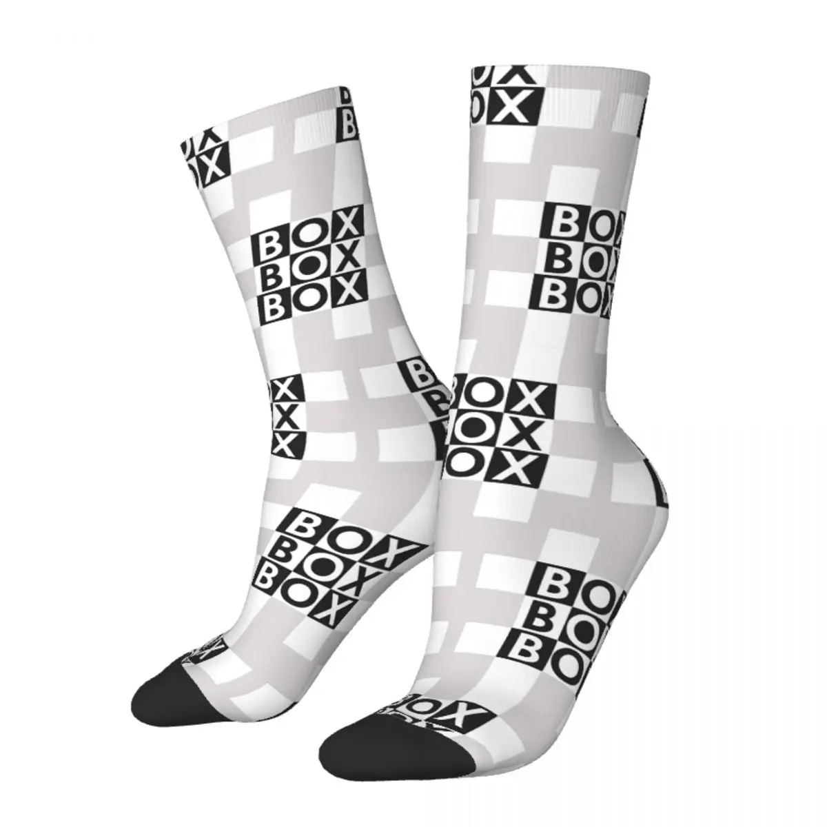 Hip Hop Vintage Box Box Box Crazy Men's Socks F1 Formula 1 Unisex Street Style Pattern Printed Funny Happy Crew Sock Boys Gift