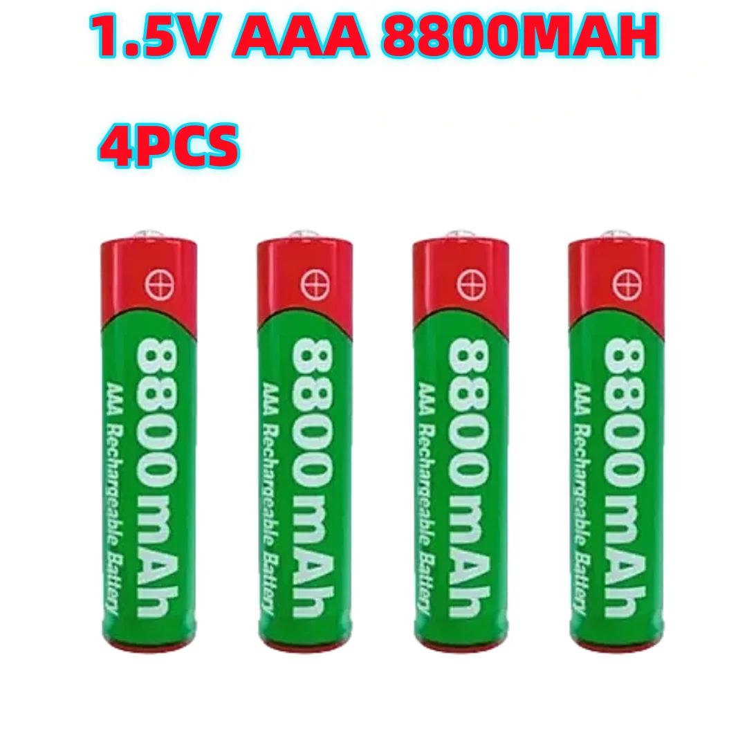 

NEW 4PCS 8800mAh Rechargeable Battery AAA NI-Mh Alkalinity Battery 1.5 V AAA Battery for Clocks Mice Computers Toys So on