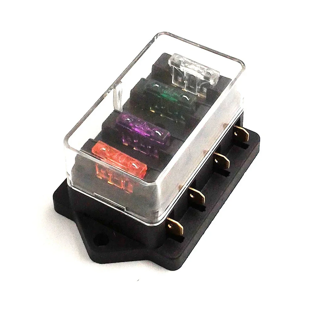 Durable and Practical  Universal Marine Kit Car Boat 12V 24V  4 Way Blade Fuse Holder Box Fusebox  Easy to Use and Install image 5