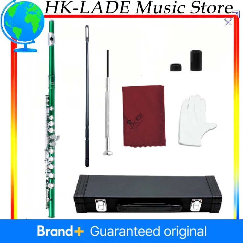 

SLADE 16-луночная флейта C, мельхиор, закрытые клавиши с E-ключом, концертный доминик с футляром, отвертка, детали ткани для чистки