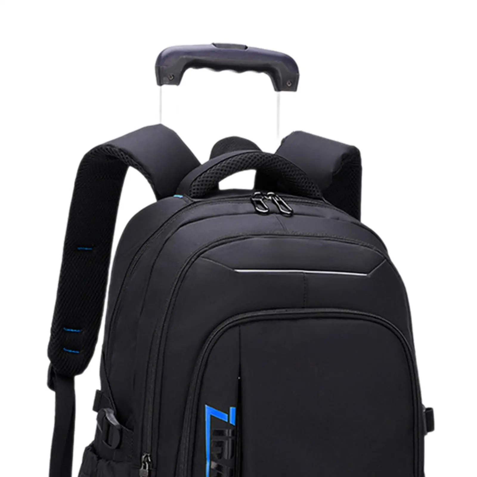 Rolling Backpack Portable Removable Trolley Multipurpose Wheeled Laptop Backpack Computer Bag for Travel Overnight Business Men