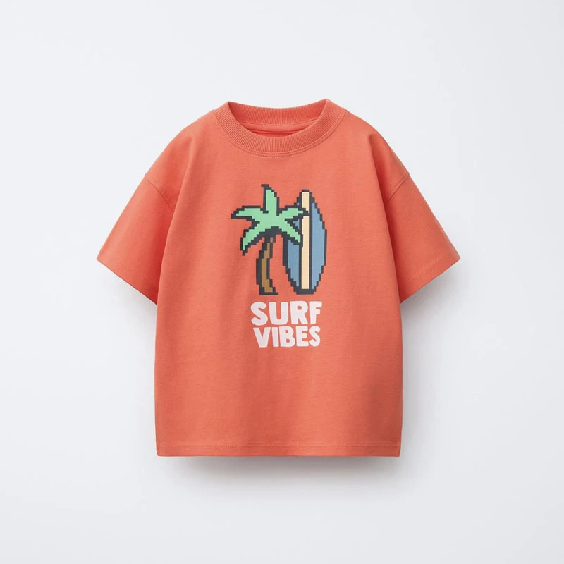

Summer Children's Fashion Short Sleeved T-shirt Top Cartoon Printed Boy And Girl Round Neck Short Sleeved T-shirt