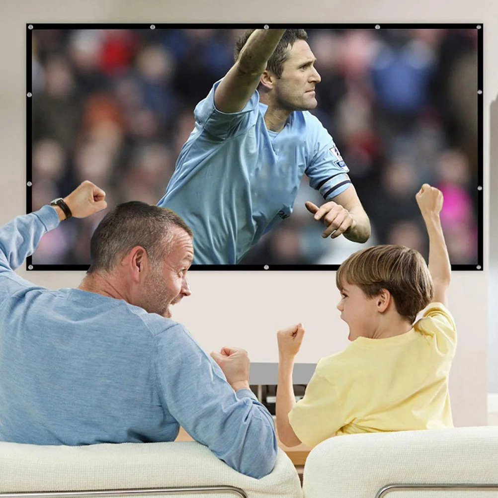 

60 Inch Projector Screen Portable Foldable 16:9 High Definition Anti Crease for Outdoor Camping Movie Party Use