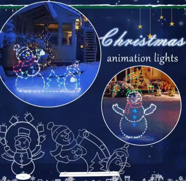 Snowball Light LED Glowing Snowman Christmas Waterproof for Outdoor Garden Yard Xmas Ornament Gift Idea