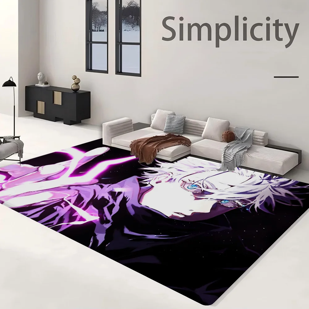 Jujutsu Kaisen Hot Anime Gojo Satoru Room Mats Cheaper Anti-slip Modern Living Room Balcony Printed Welcome Rug