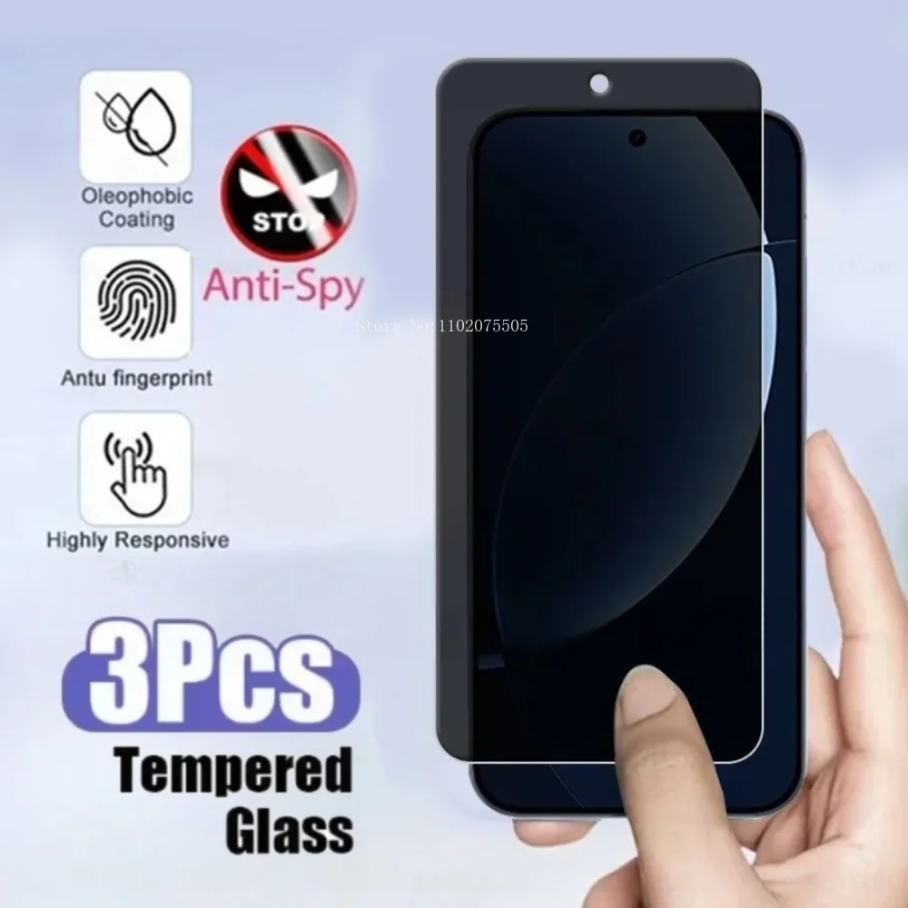 3Pcs For Realme GT8 Series Tempered Glass Privacy Anti Spy For Realme GT8 Pro Screen Protector Anti Scratch Anti Fingerprint