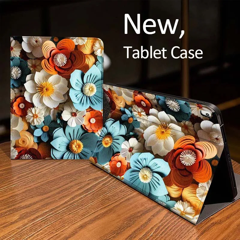 

Colorful Flower Pattern Design For iPad Pro mini Air 1 2 4 3 5 6 7 8gen 9gen 11 M2 M3 M4 6th 7th 10th 11th Gen 2025 Tablet Case