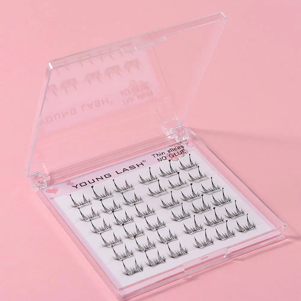 Cílios postiços criativos segmentados, faça você mesmo, 6-11.5mm, cluster individual, grande capacidade, borboleta, amor, formato de coração